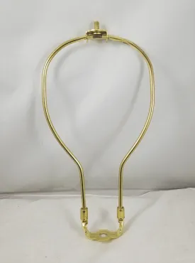 10-1/2" Heavy Duty Harp w/ Swivel Top - Brass Plated & Lacquered