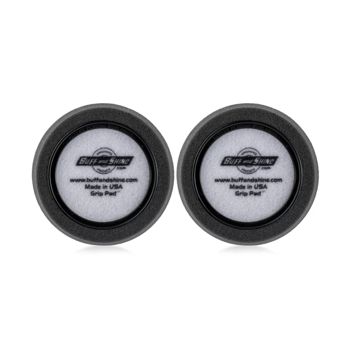 4" Black Finishing Hex Faced Foam Grip Pad - 2 Pack