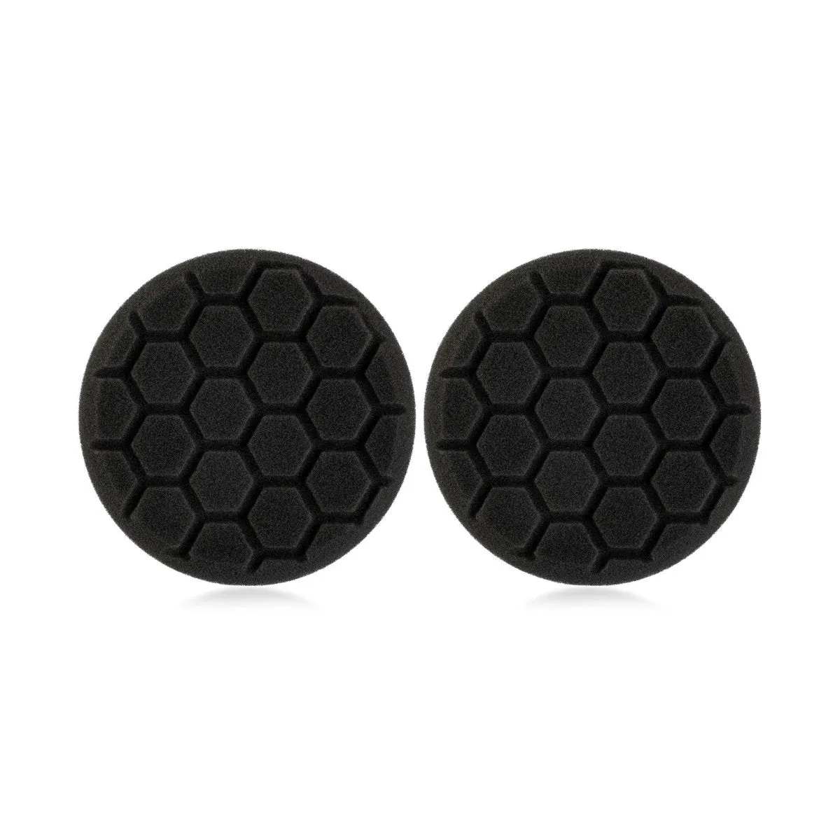 4" Black Finishing Hex Faced Foam Grip Pad - 2 Pack