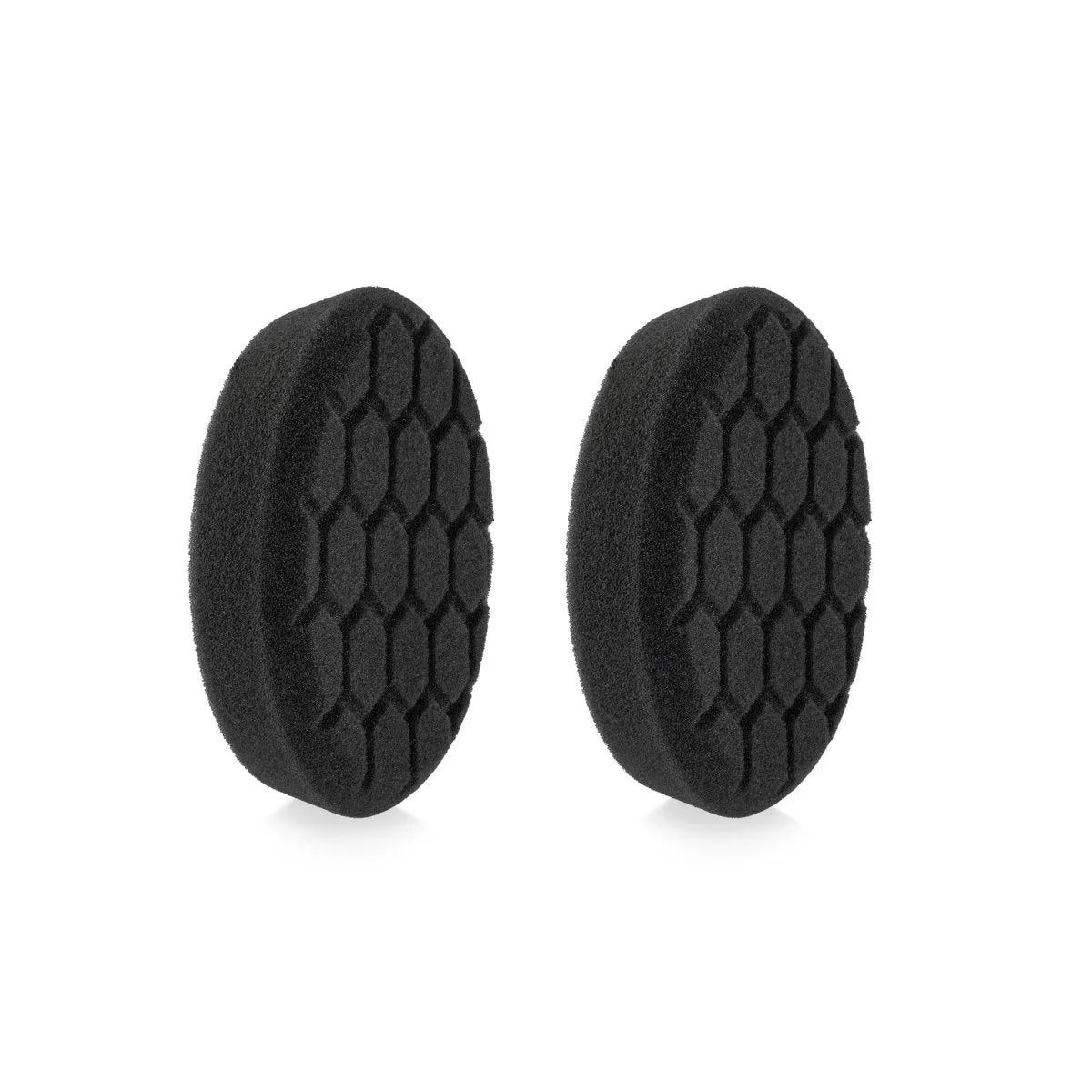 4" Black Finishing Hex Faced Foam Grip Pad - 2 Pack