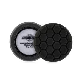 4" Black Finishing Hex Faced Foam Grip Pad - 2 Pack