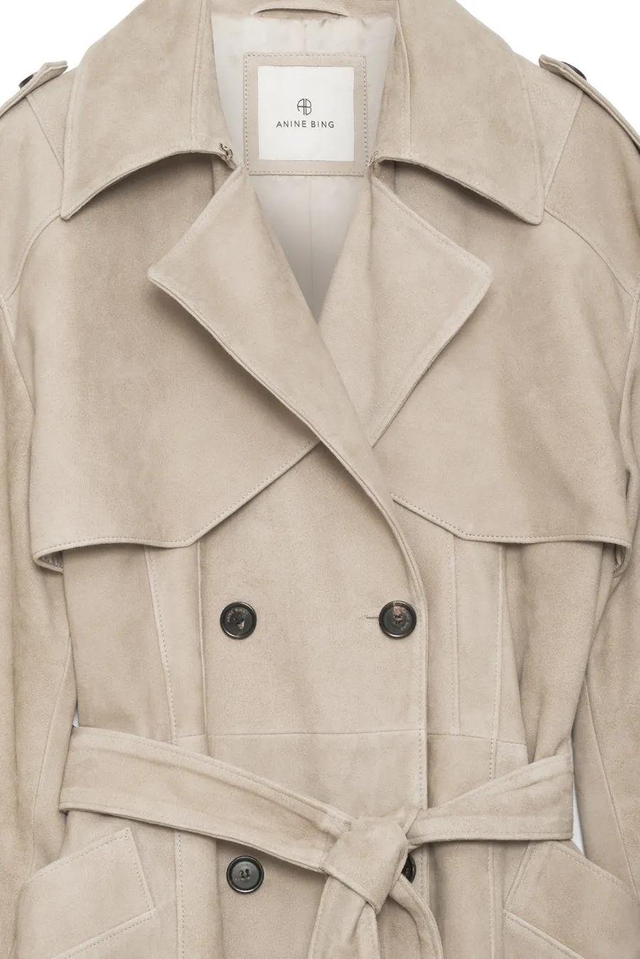 Anine Bing - Finley Trench in Taupe Brown