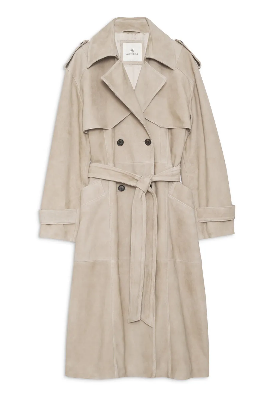 Anine Bing - Finley Trench in Taupe Brown