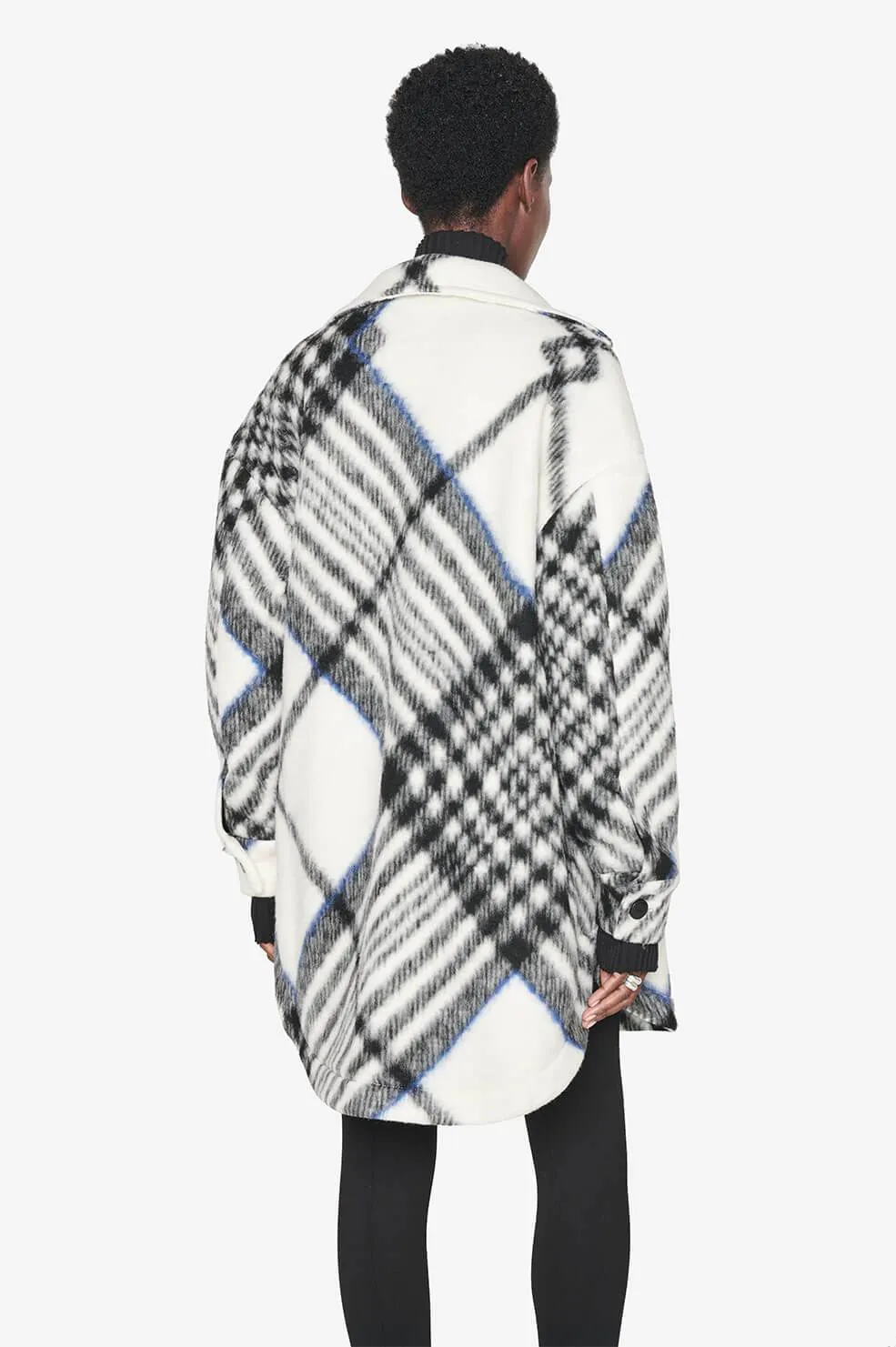 Anine Bing - Oakley Jacket in Cream Tartan