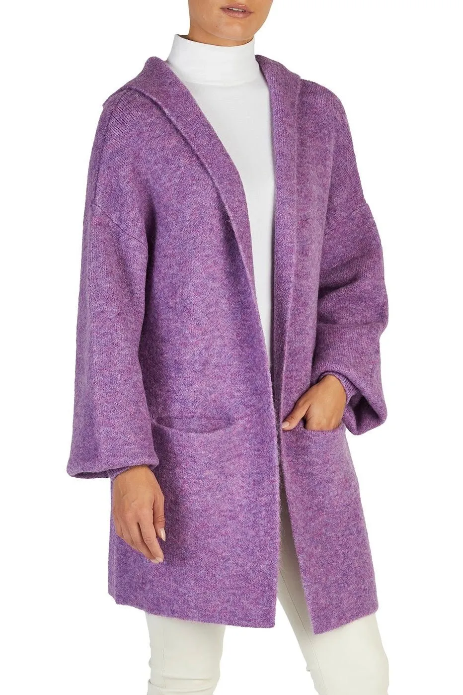   Beryll Cashmere Cropped Coat with Hood | Lilac