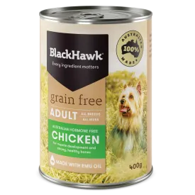 Black Hawk Grain Free Adult Chicken Wet Dog Food 400g x 12