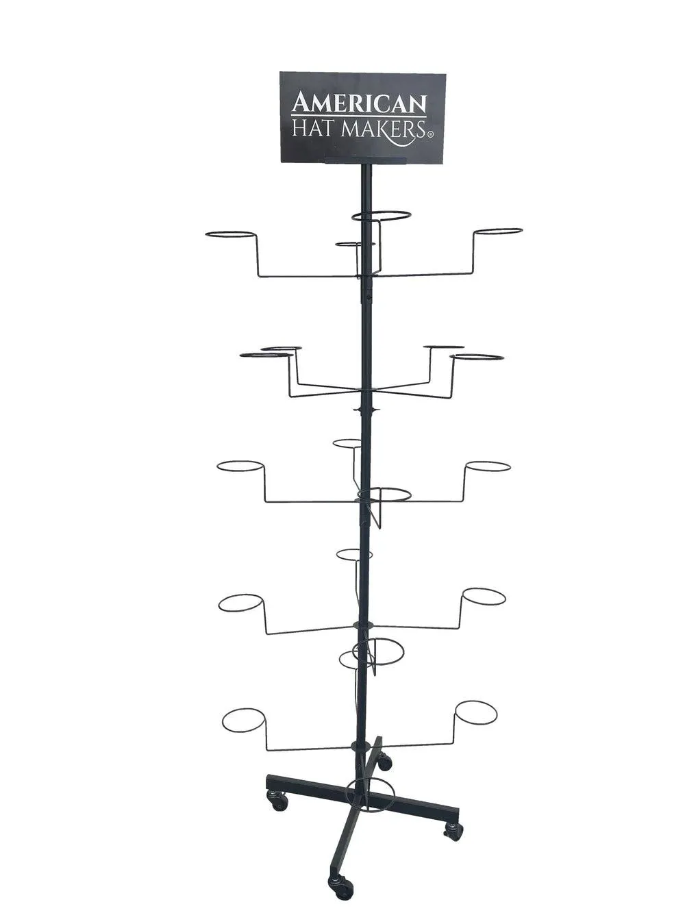 Black Powder Coated Hat Rack