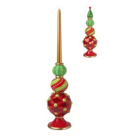 Christmas Carousel Collection Retro Ornament Stack Candle Holder