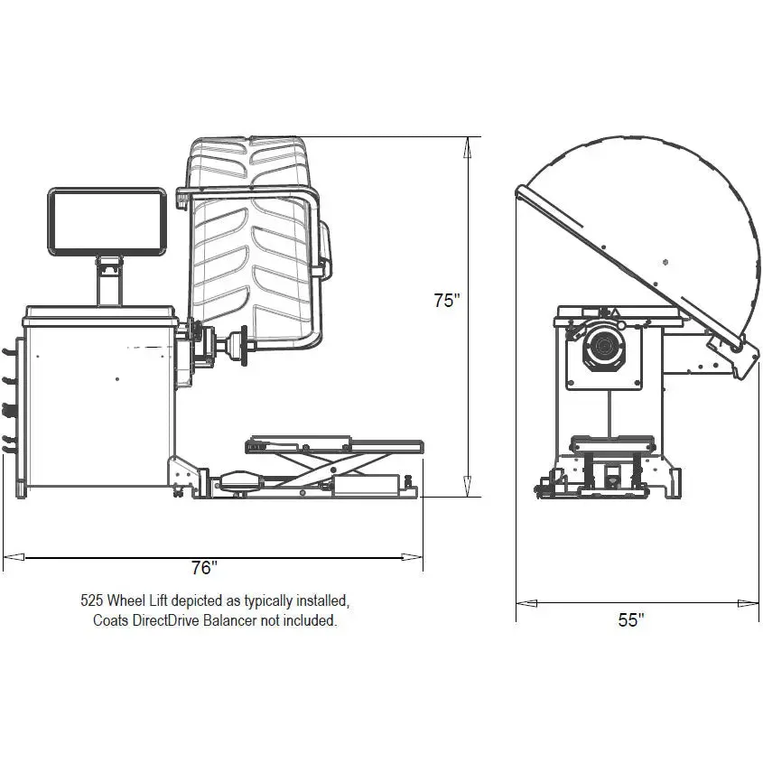 Coats 525 Wheel Lift for 1300, 1400, 1500, 1600 Balancer