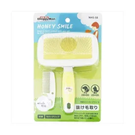 DoggyMan Honey Smile Slicker Brush For Dogs & Cats S