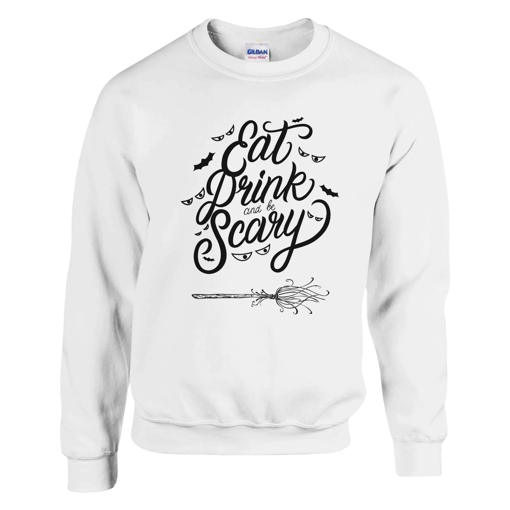 Eat Drink and Be Scary Halloween Sweatshirt | Spooky Fall Crewneck | Halloween Party Shirt | Funny Halloween Gift | Unisex Sweatshirt