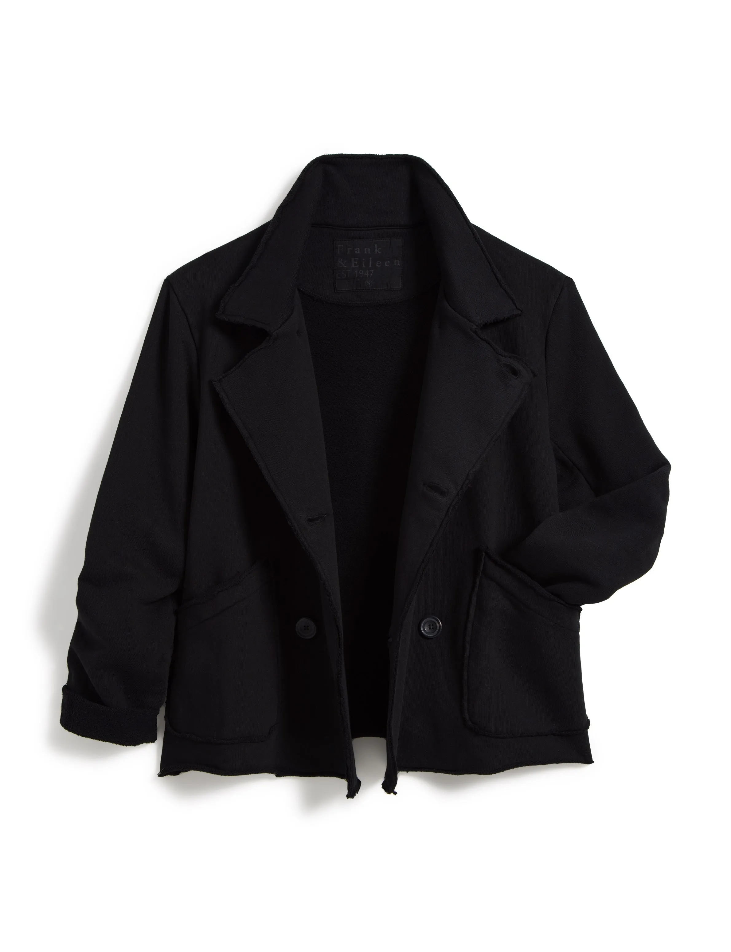 Frank & Eileen - Mini Belfast Crop Peacoat in Black