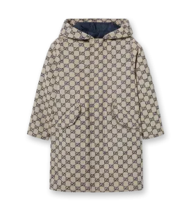 GG Monogram Canvas Hooded Jacket Beige