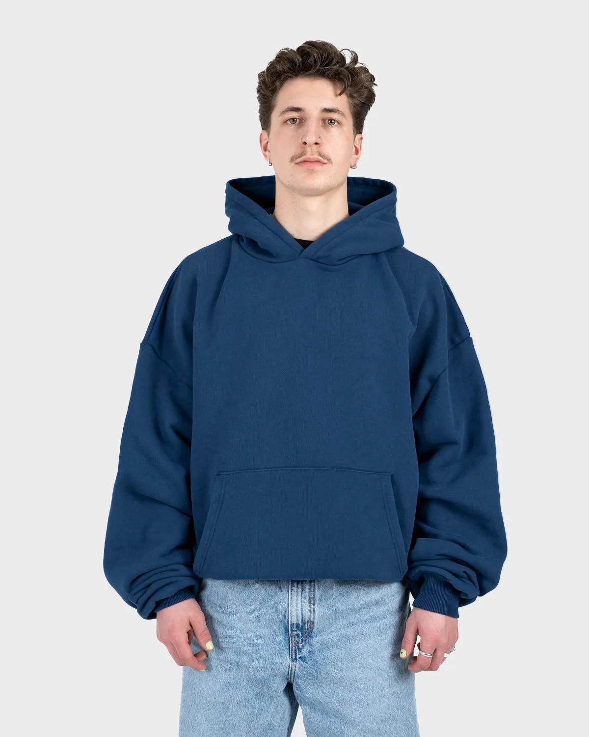 Heavy Oversized Hoodie Navy (Stone Washed)