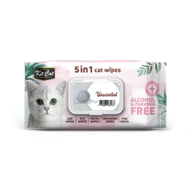 KitCat 5 in 1 Cat Wipes Unscented 80sheets