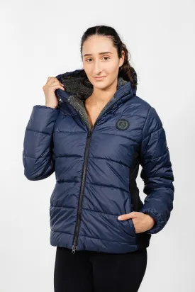 Ladies Winter Bomber Jacket - Navy