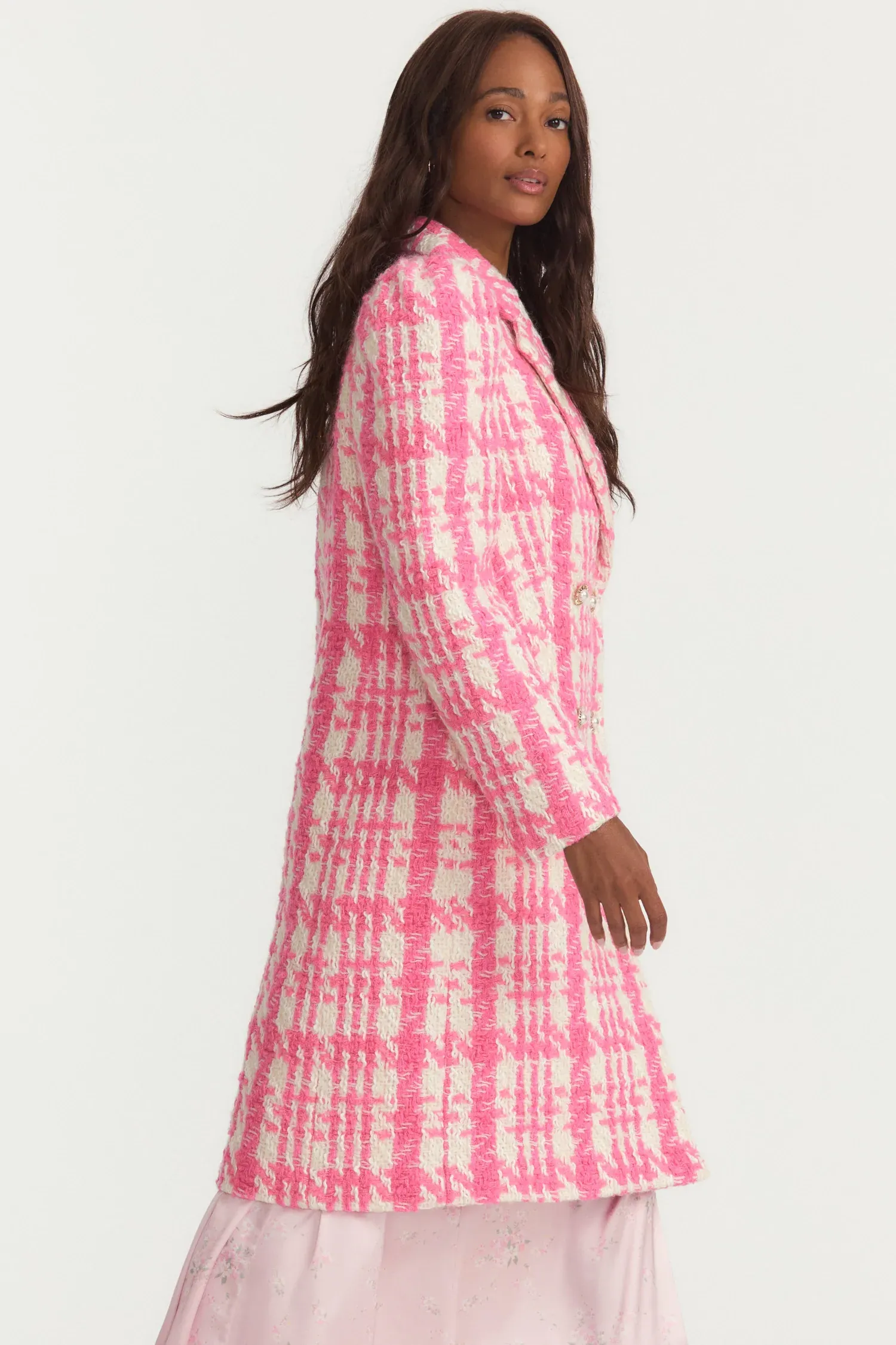 Love Shack Fancy - Asryn Coat in Majestic Pink