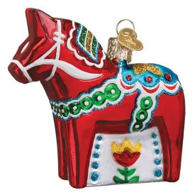 Old World Christmas Swedish Dala Horse Ornament