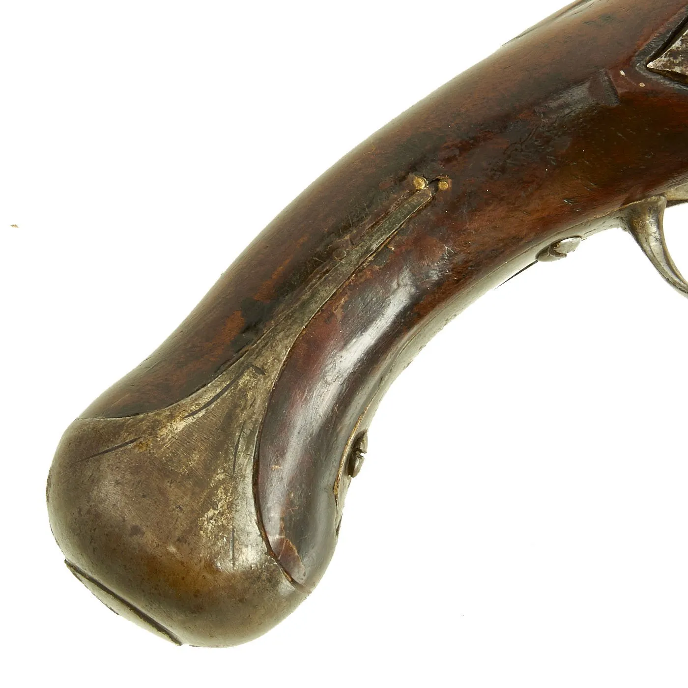 Original Revolutionary War Era Iron Mounted Germanic Flintlock Dragoon Pistol circa 1770