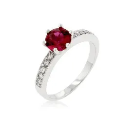 Petite Garnet Red Engagement Ring