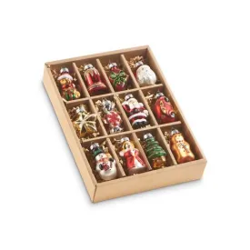 Raz 2023 Vintage Farmhouse 2" Box of 12 Vintage Traditional Christmas Ornaments