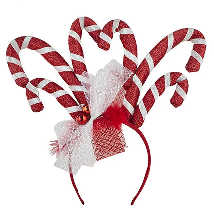 Raz Imports 2022 Merrymint 13" Candy Cane Antler Headband