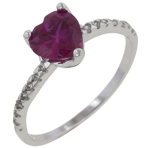 Ruby Red Heart Ring