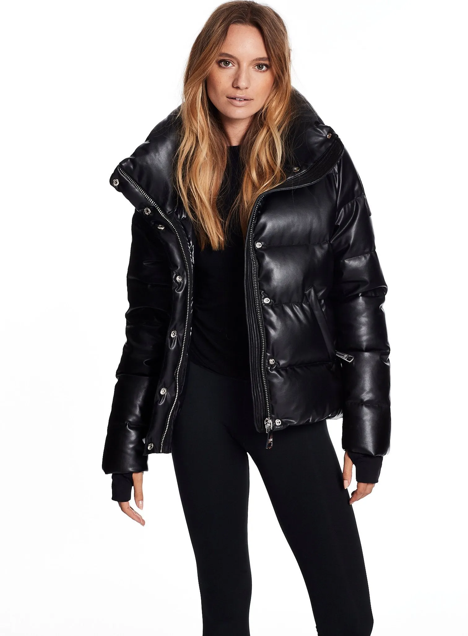 SAM - Isabel Vegan Leather Jacket in Black