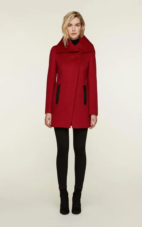 Soia & Kyo - Jenna Slim-Fit Wool Coat in Crimson