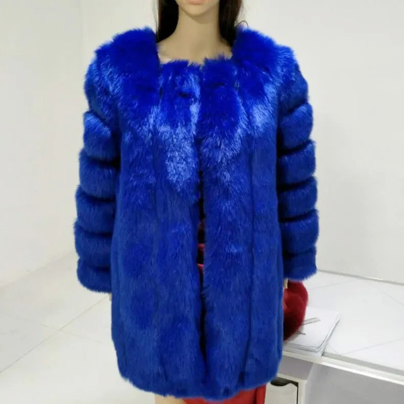 Trendy Faux Fur Mid Waist Coat