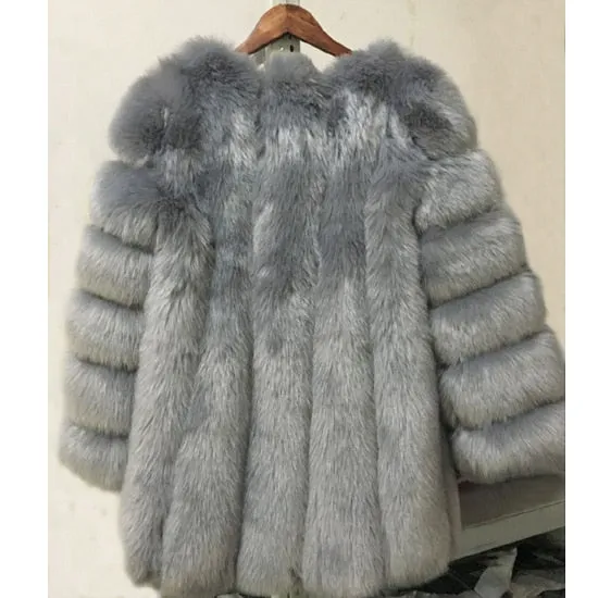 Trendy Faux Fur Mid Waist Coat